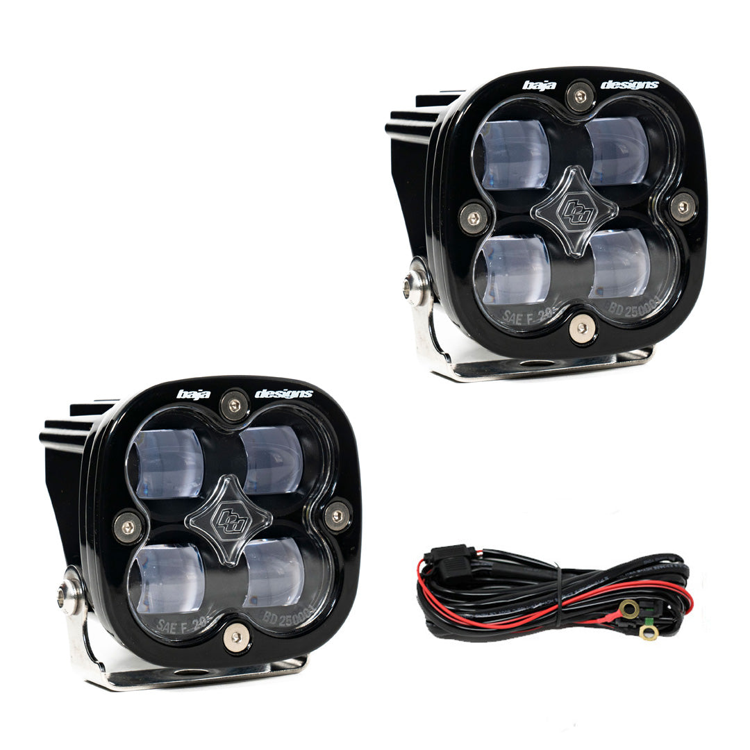 +2022 Silverado ZR2 Led vent cover (ASA Matte Black) + Baja Designs Squadron SAE