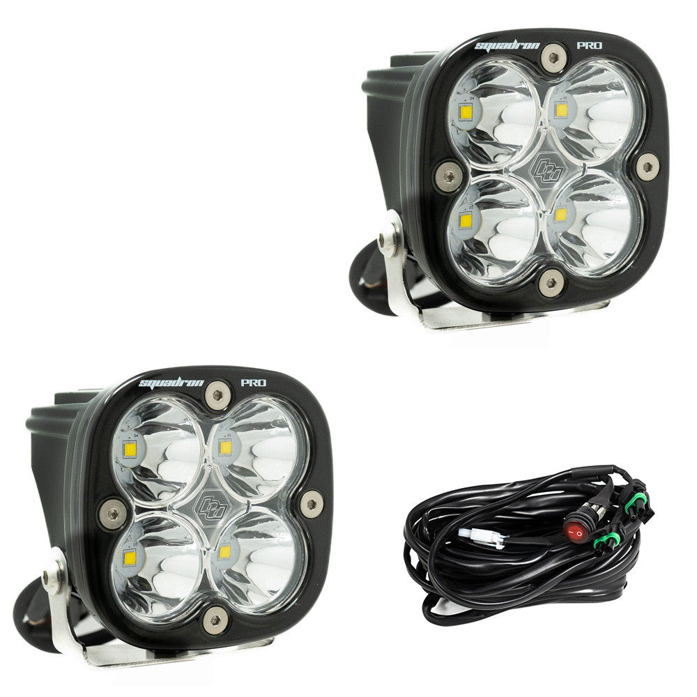 +2024 Tacoma Led vent cover (ASA Matte Black) + Squadron Pro Black LED Auxiliary Light Pod Pair