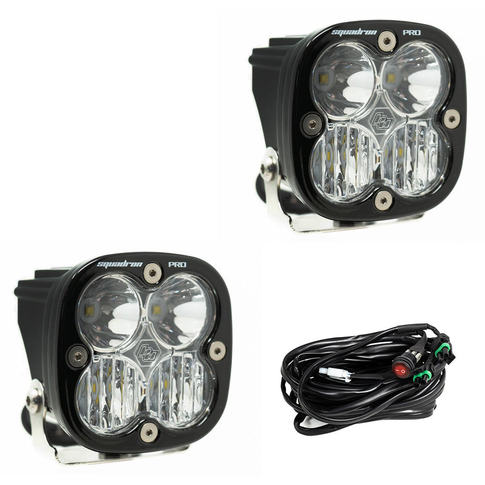 +2024 Tacoma Led vent cover (ASA Matte Black) + Squadron Pro Black LED Auxiliary Light Pod Pair