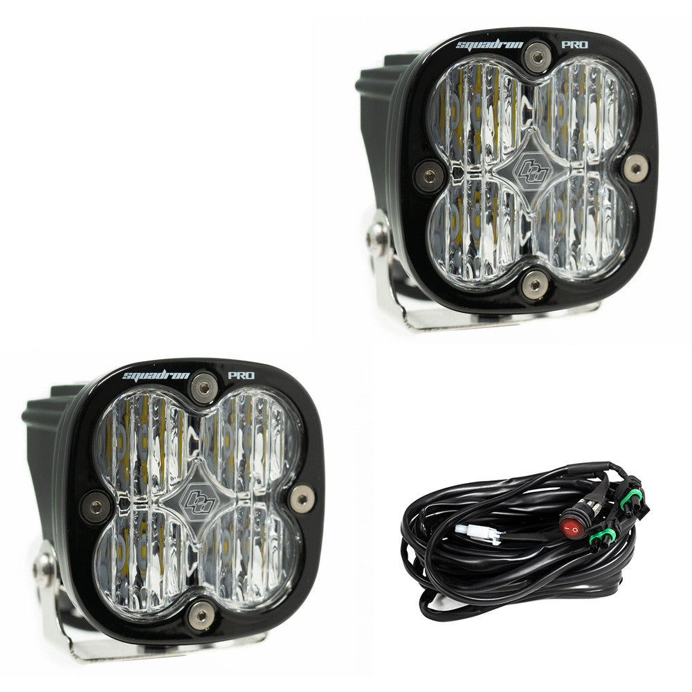+2024 Tacoma Led vent cover (ASA Matte Black) + Squadron Pro Black LED Auxiliary Light Pod Pair