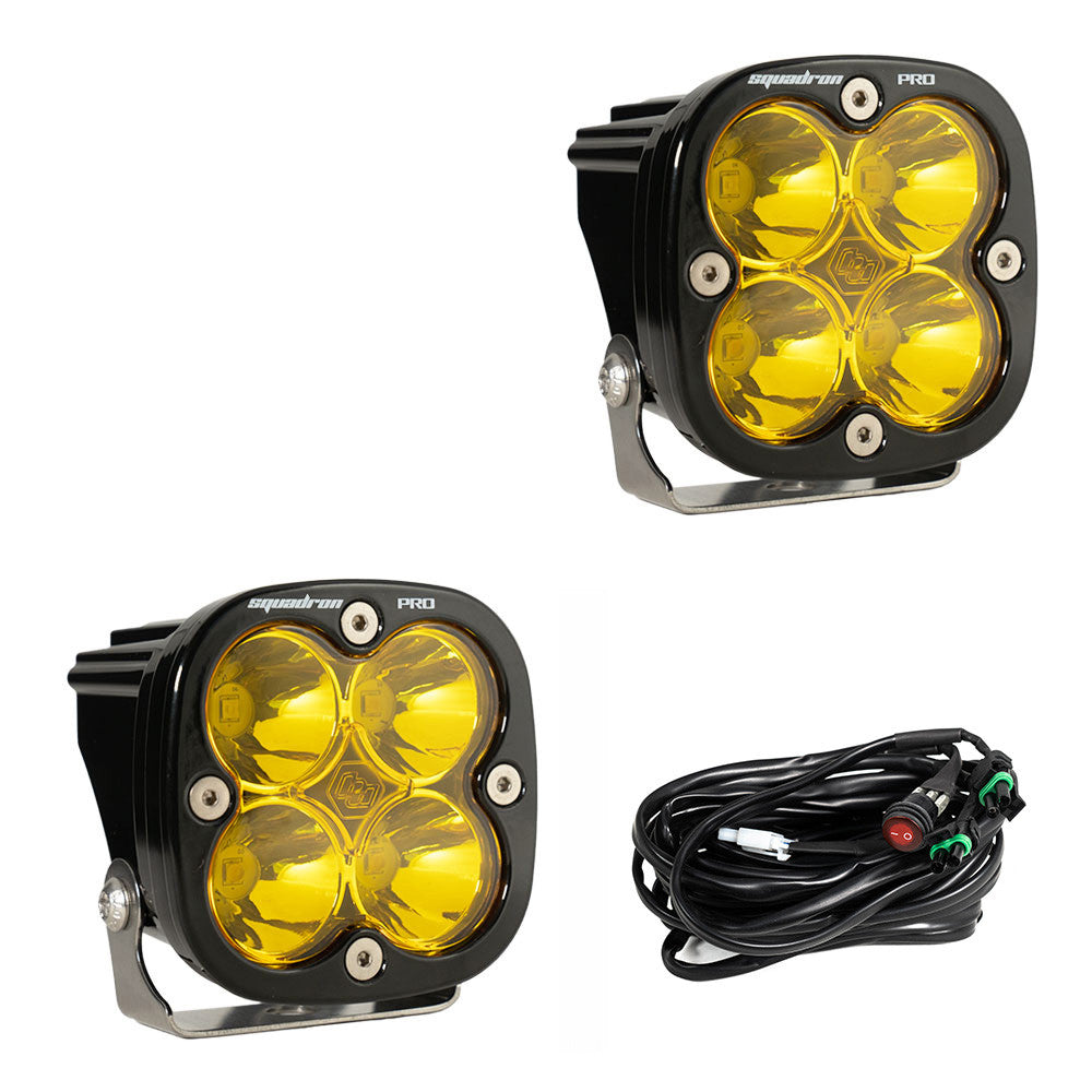 +2024 Tacoma Led vent cover (ASA Matte Black) + Squadron Pro Black LED Auxiliary Light Pod Pair
