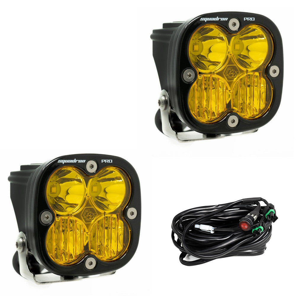 +2024 Tacoma Led vent cover (ASA Matte Black) + Squadron Pro Black LED Auxiliary Light Pod Pair