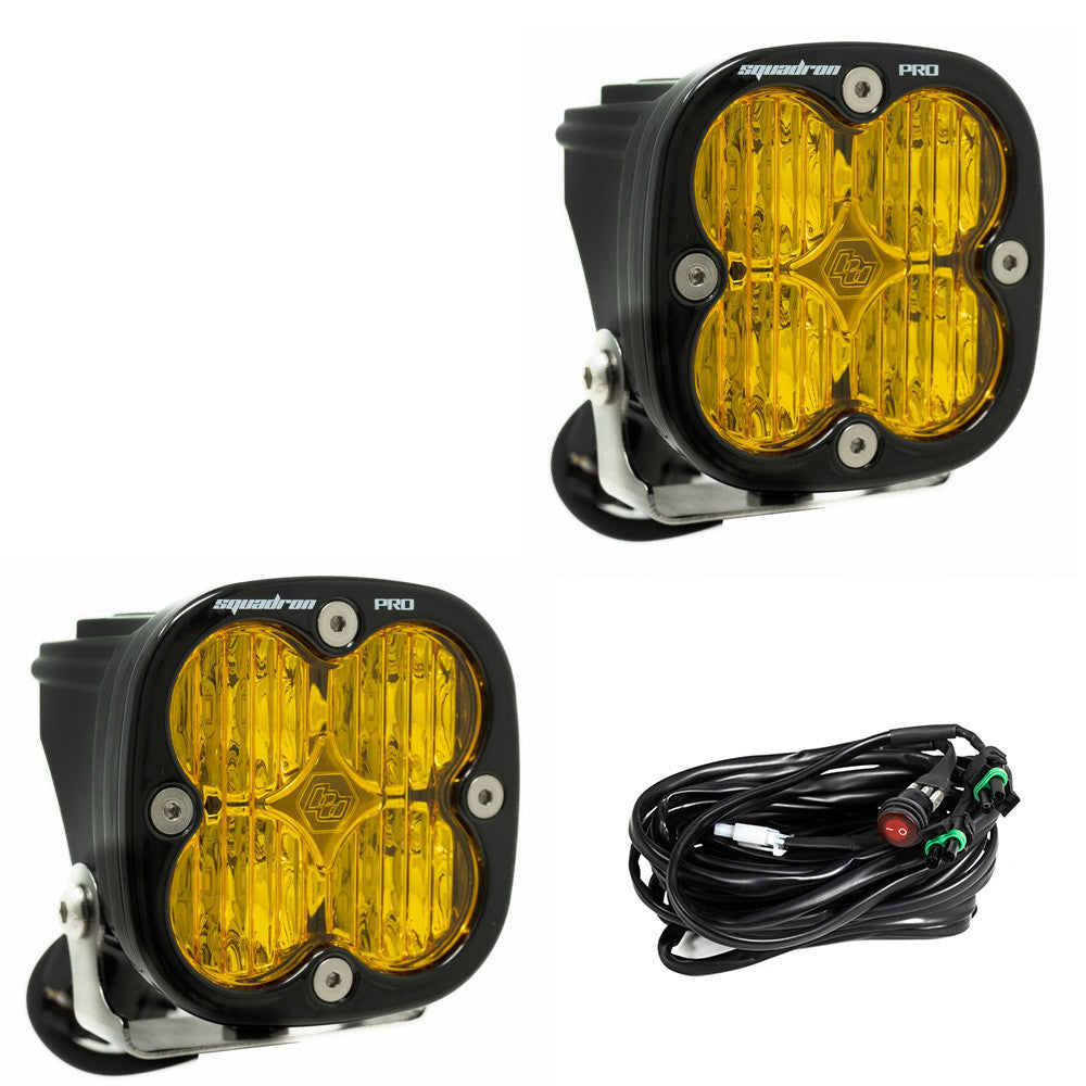 +2024 Tacoma Led vent cover (ASA Matte Black) + Squadron Pro Black LED Auxiliary Light Pod Pair
