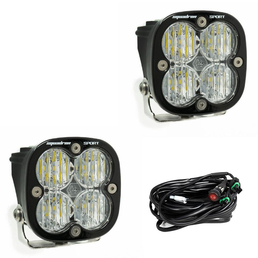 +2023 Colorado ZR2 Foglight conversion (Matte Black) + Squadron Sport Black LED Auxiliary Light Pod Pair