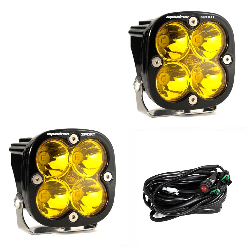 +2023 Colorado ZR2 Foglight conversion (Matte Black) + Squadron Sport Black LED Auxiliary Light Pod Pair