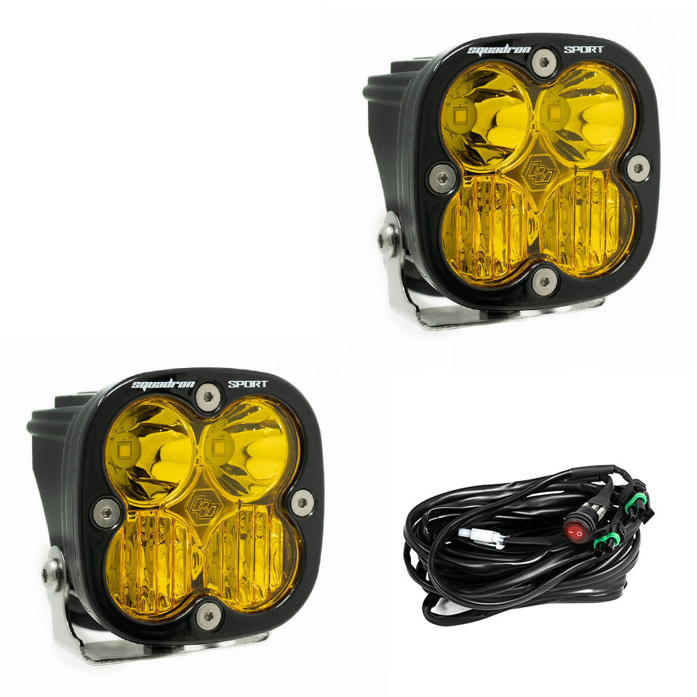 +2023 Colorado ZR2 Foglight conversion (Matte Black) + Squadron Sport Black LED Auxiliary Light Pod Pair