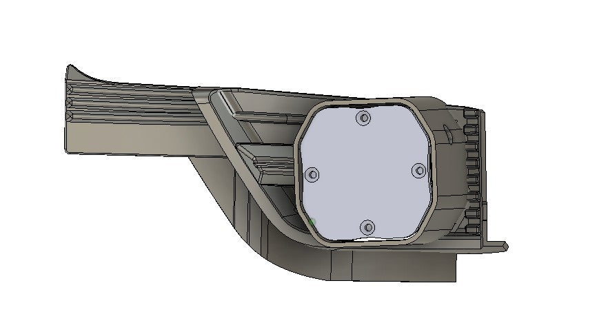 +2022 Silverado ZR2 Led vent cover (ASA Matte Black) Baja Designs Squadron Sport 2.0