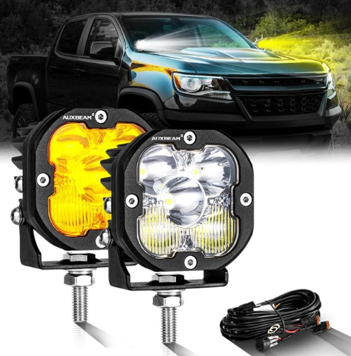 +2024 Tacoma Auxbeam XP-Ultra 3 in Led vent cover (ASA Matte Black)