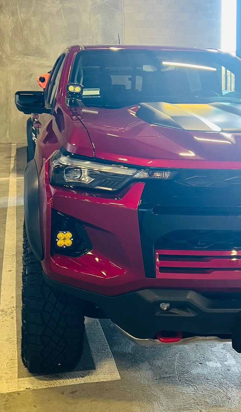 +2023 Colorado ZR2 Foglight conversion (Fits Baja design Squadron Sport)(Gloss Black)