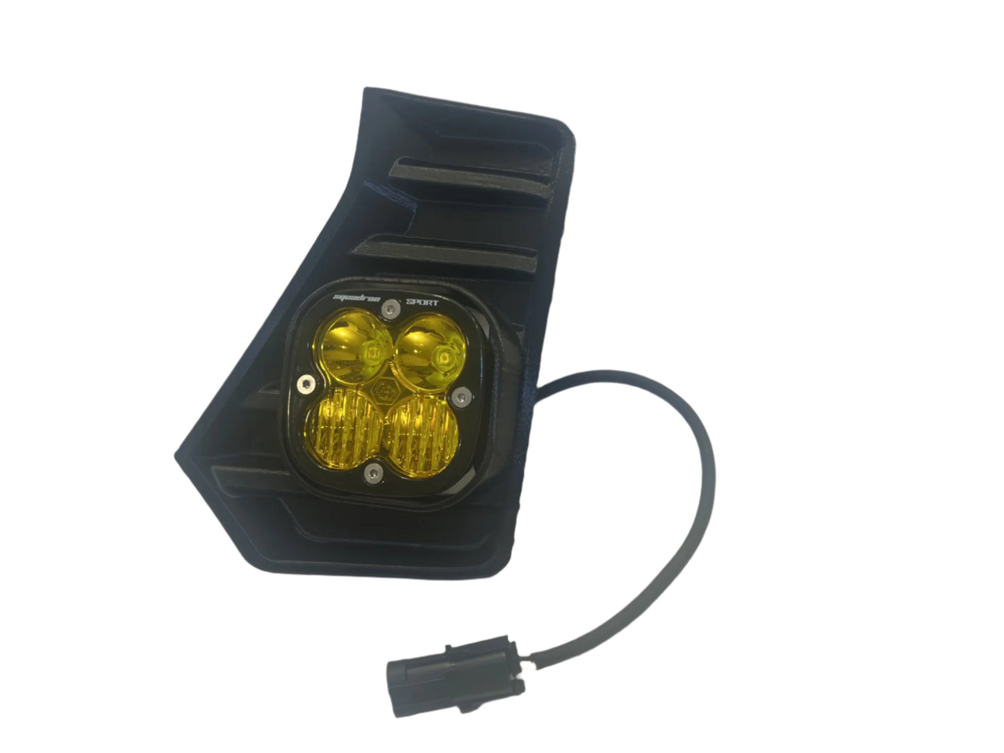 +2024 Tacoma Led vent cover (ASA Matte Black) + Squadron Pro Black LED Auxiliary Light Pod Pair
