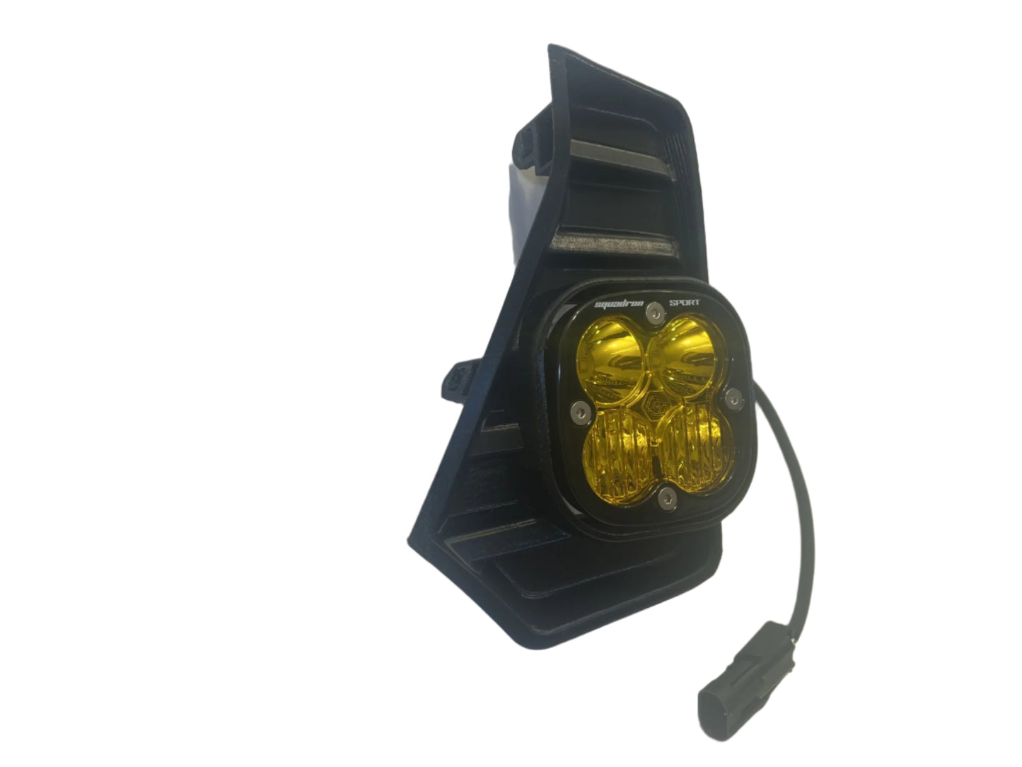 +2024 Tacoma Led vent cover (ASA Matte Black) + Squadron Pro Black LED Auxiliary Light Pod Pair