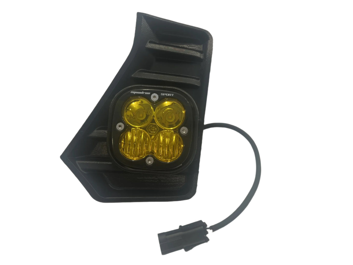 +2024 Tacoma Led vent cover (ASA Matte Black) + Squadron Pro Black LED Auxiliary Light Pod Pair