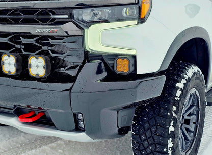 +2022 Silverado ZR2 Led vent cover (ASA Matte Black) + Diode Dynamics SS3 Sport