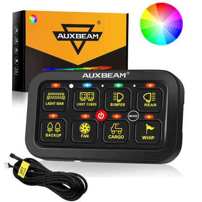 +2024 Tacoma/4Runner Switch panel mount (fit Auxbeam 8 Gang) + RGB Series 8 Gang (RB80)