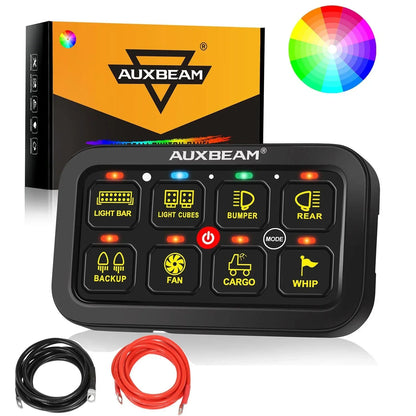 +2024 Tacoma/4Runner Switch panel mount (fit Auxbeam 8 Gang) + RGB Series 8 Gang (RB80)