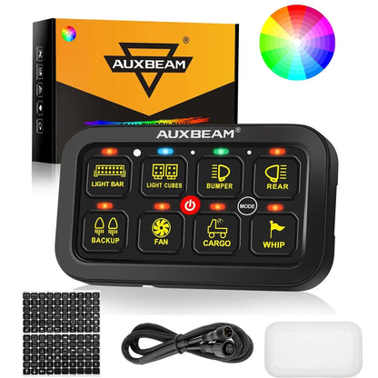 +2024 Tacoma/4Runner Switch panel mount (fit Auxbeam 8 Gang) + RGB Series 8 Gang (RB80)