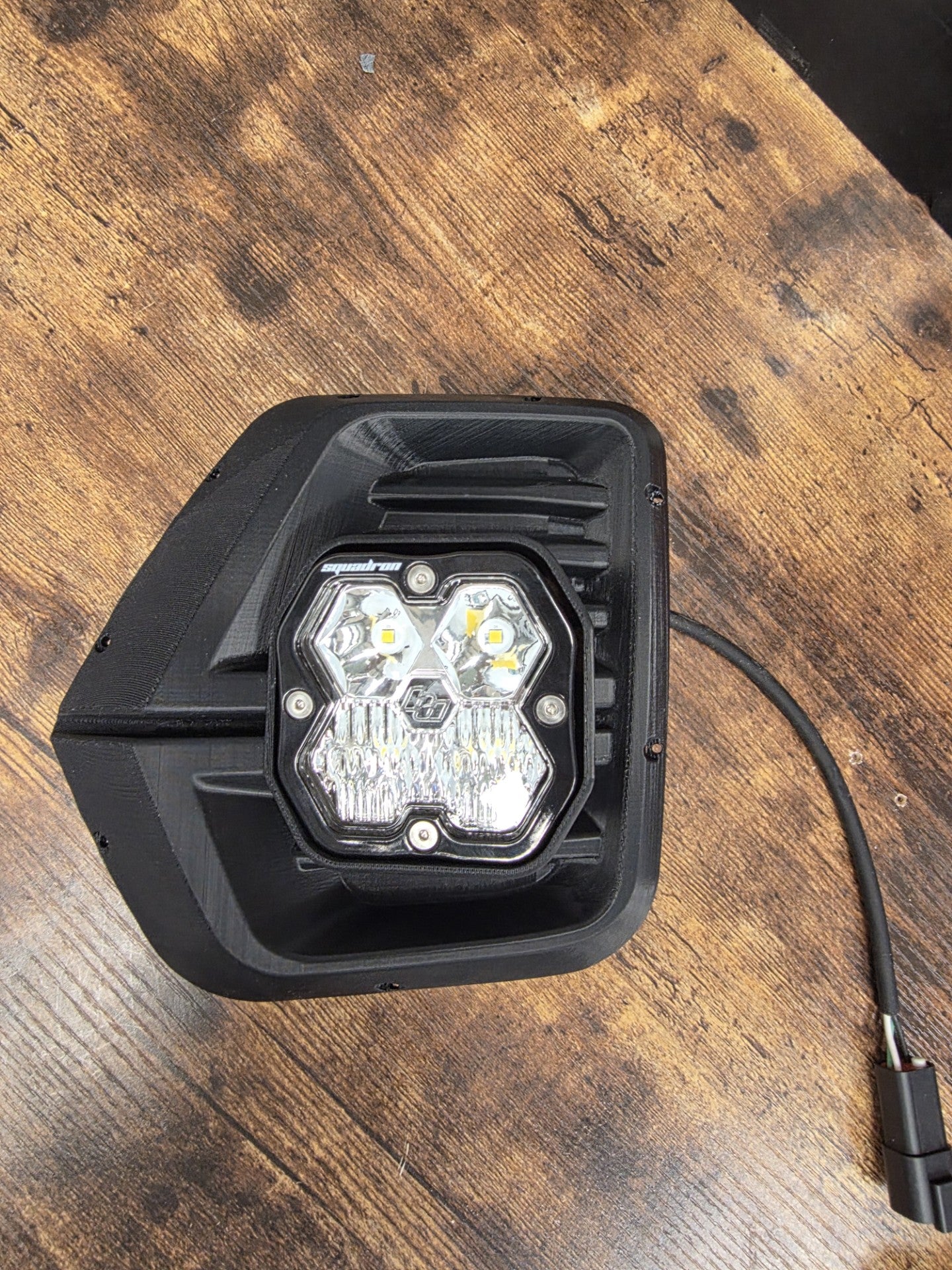 +2024 Colorado LT/TrailBoss vent cover (ASA Matte Black) + Squadron Pro 2.0 Black LED Auxiliary Light Pod Pair