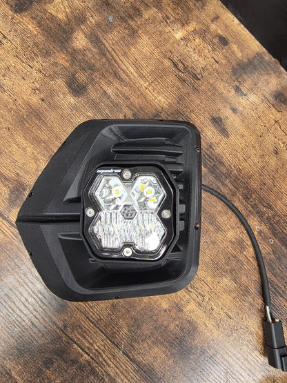 +2024 Colorado LT/TrailBoss vent cover (ASA Matte Black) + Squadron Pro 2.0 Black LED Auxiliary Light Pod Pair