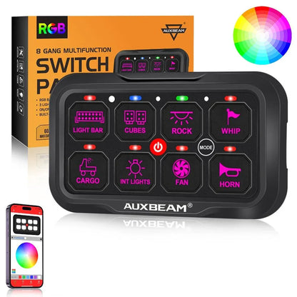 +2024 Tacoma/4Runner Switch panel mount (fit Auxbeam 8 Gang) + AR Series 8 Gang (AR-800)