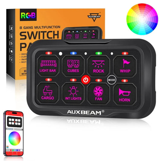 +2024 Tacoma/4Runner Switch panel mount (fit Auxbeam 8 Gang) + AR Series 8 Gang (AR-800)