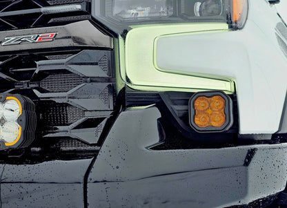 +2022 Silverado ZR2 Led vent cover (ASA Matte Black) + Diode Dynamics SS3 Sport