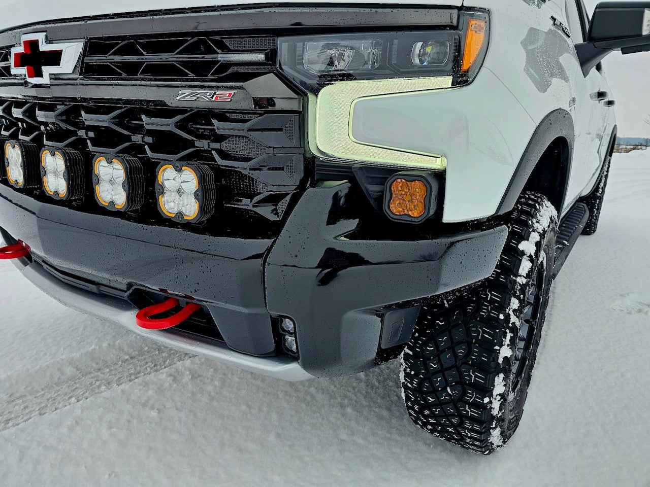 +2022 Silverado ZR2 Led vent cover (ASA Matte Black) + Diode Dynamics SS3 Sport