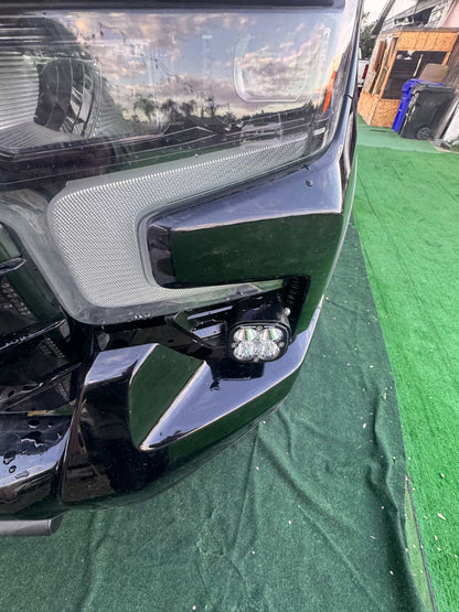 +2022 Silverado ZR2 Led vent cover (ASA Matte Black) Baja Designs Squadron Sport