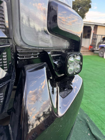 +2022 Silverado ZR2 Led vent cover (ASA Matte Black) Baja Designs Squadron Sport