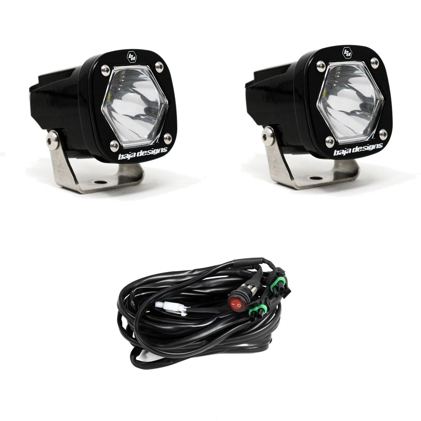 +2024 Tacoma S1 Led vent cover (Matte Black) + Baja Design S1 Auxiliary Ligh POD Pair