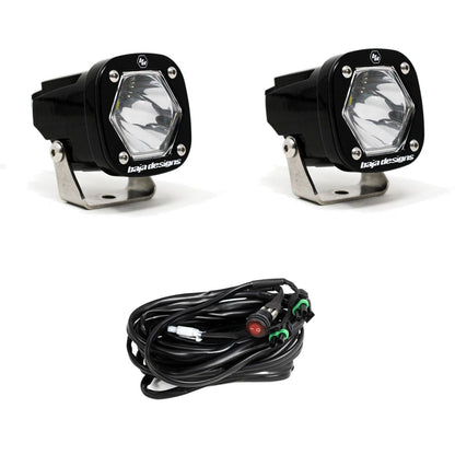 +2024 Tacoma S1 Led vent cover (Matte Black) + Baja Design S1 Auxiliary Ligh POD Pair