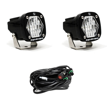 +2024 Tacoma S1 Led vent cover (Matte Black) + Baja Design S1 Auxiliary Ligh POD Pair