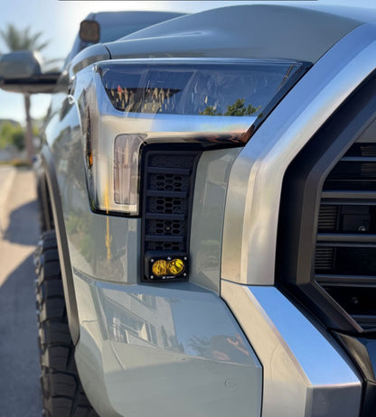 +2022 Toyota Tundra Led vent cover (ASA Matte Black) Baja Designs S2