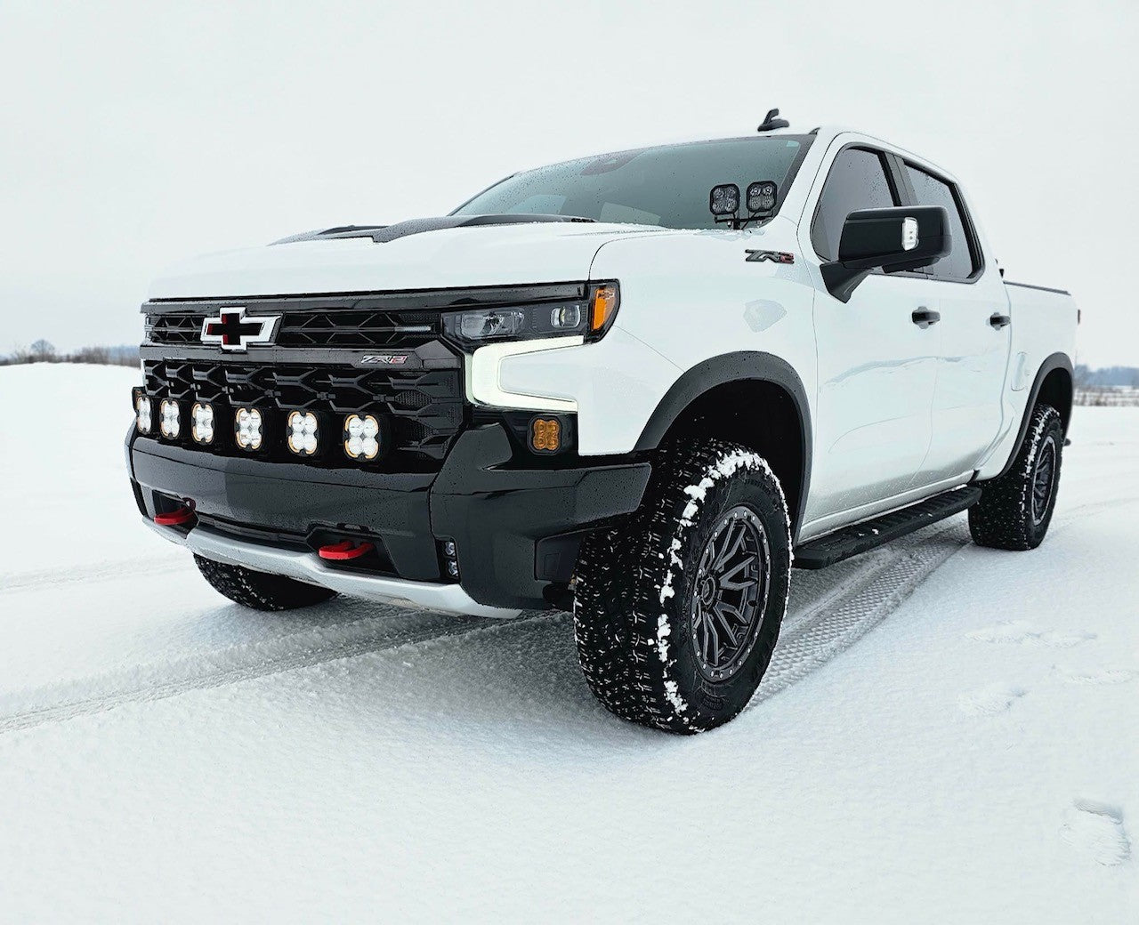 +2022 Silverado ZR2 Led vent cover (ASA Matte Black) + Diode Dynamics SS3 Sport