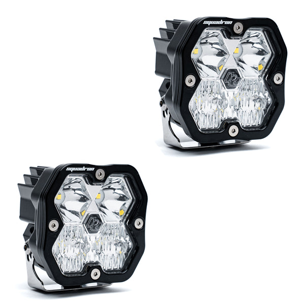 +2024 Tacoma Led vent cover (ASA Matte Black) + Squadron Sport 2.0 Black LED Auxiliary Light Pod Pair