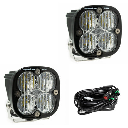 +2024 Tacoma Led vent cover (ASA Matte Black) + Squadron Pro Black LED Auxiliary Light Pod Pair