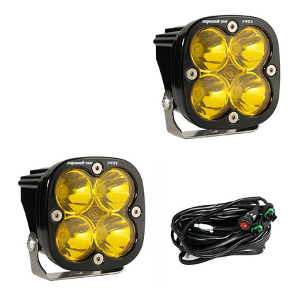 +2024 Tacoma Led vent cover (ASA Matte Black) + Squadron Pro Black LED Auxiliary Light Pod Pair