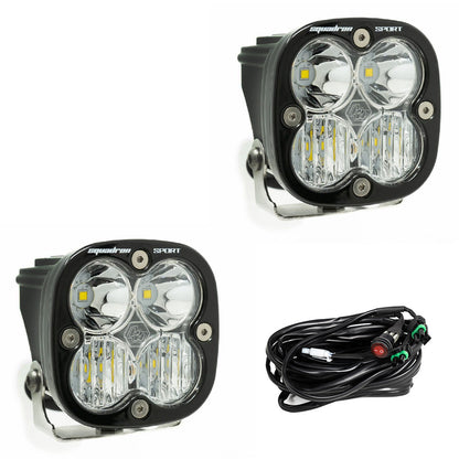 +2023 Colorado ZR2 Foglight conversion (Gloss Black) + Squadron Sport Black LED Auxiliary Light Pod Pair