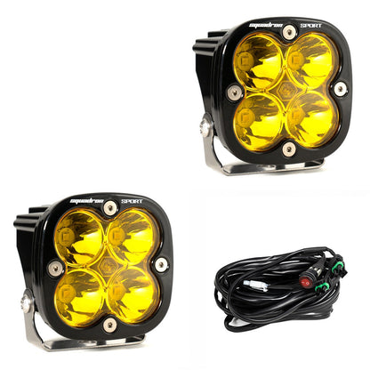 +2023 Colorado ZR2 Foglight conversion (Gloss Black) + Squadron Sport Black LED Auxiliary Light Pod Pair