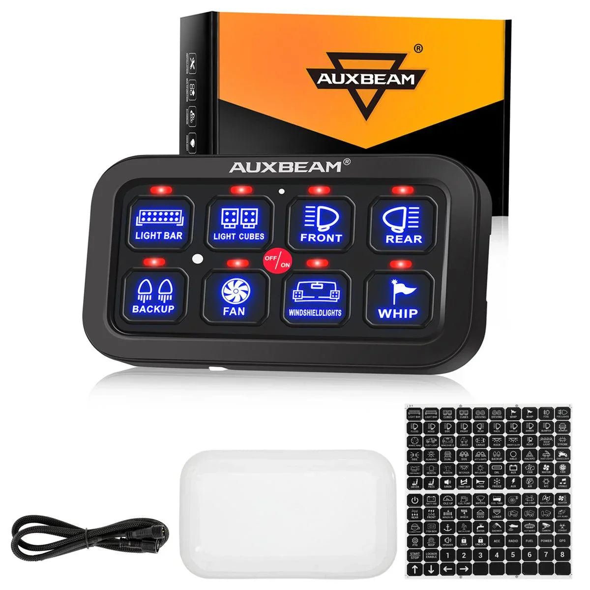 +2024 Tacoma/4Runner Switch panel mount (fit Auxbeam 8 Gang) + Single Series 8 Gang (BB80)