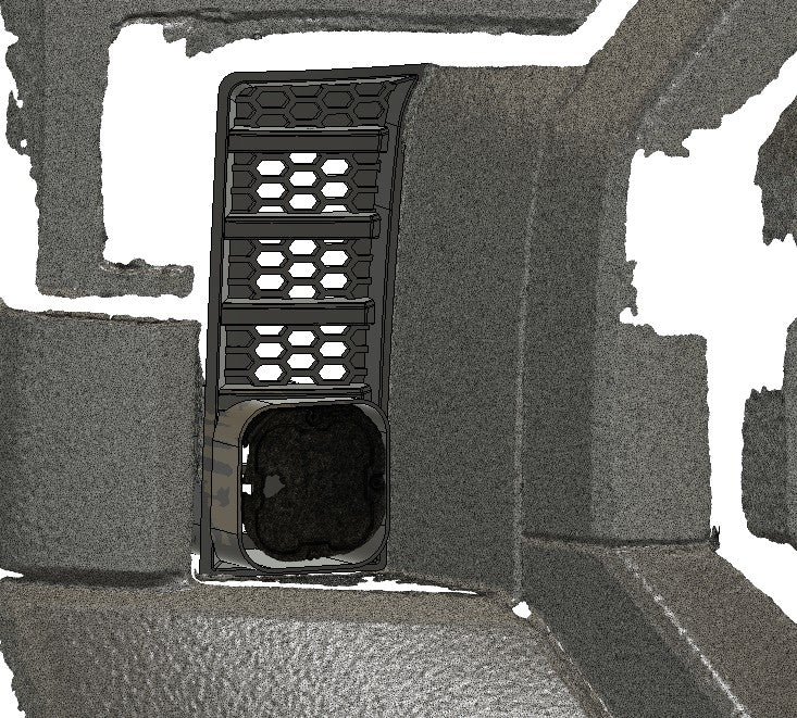 +2022 Toyota Tundra Led vent cover (ASA Matte Black) Baja Designs Squadron