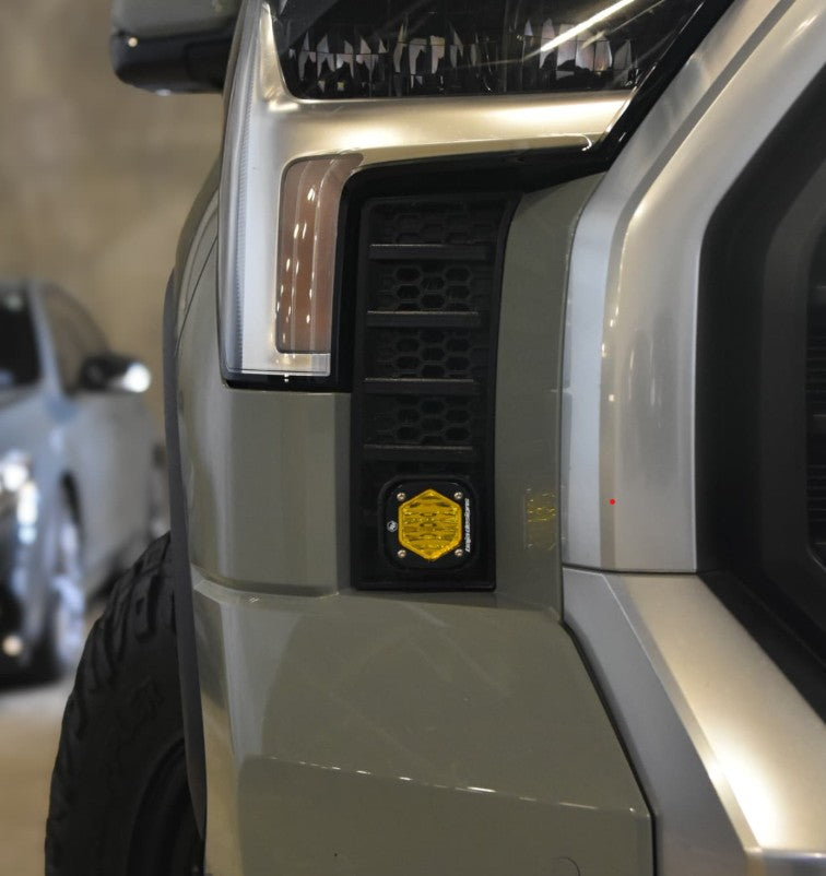 +2022 Toyota Tundra Led vent cover (ASA Matte Black) Baja Designs S1