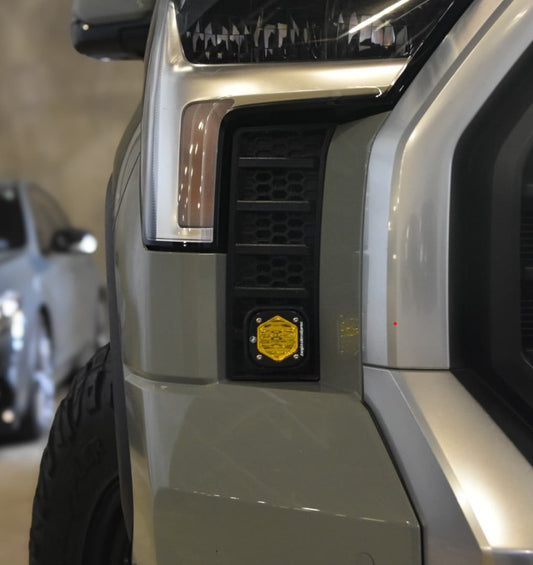 +2022 Toyota Tundra Led vent cover (ASA Matte Black) Baja Designs S1