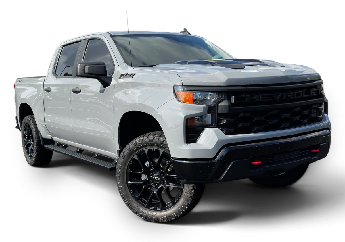 +2022 Silverado 1500 (NON LED Headlight) vent cover (ASA Matte Black) + SS3 SAE/DOT PRO LED Pod