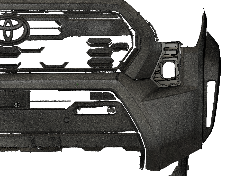 +2024 Tacoma Auxbeam XP-Ultra 3 in Led vent cover (ASA Matte Black)