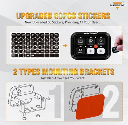 +2023 Colorado/Canyon USB USB-C Auxiliary Switch Panel + 6 Gang Switch Panel Auxbeam