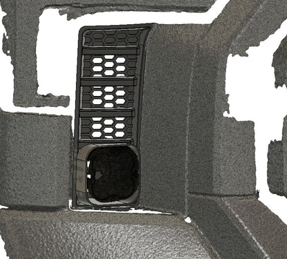 +2022 Toyota Tundra Led vent cover (ASA Matte Black) + Baja Designs Squadron SAE