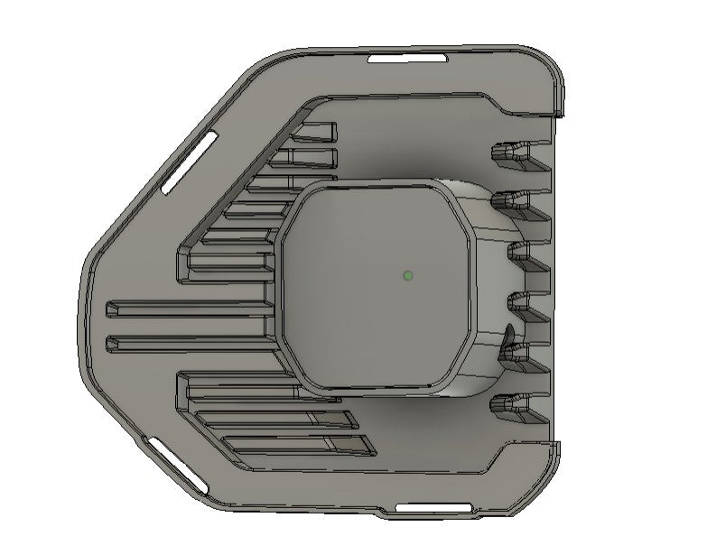 2019-2022 GMC Sierra 1500 Led vent cover (ASA Matte Black) + Baja Designs Squadron PRO 2.0