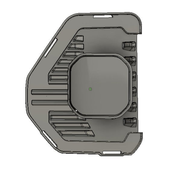 2019-2022 GMC Sierra 1500 vent cover (ASA Matte Black) + SS3 SAE/DOT PRO LED Pod