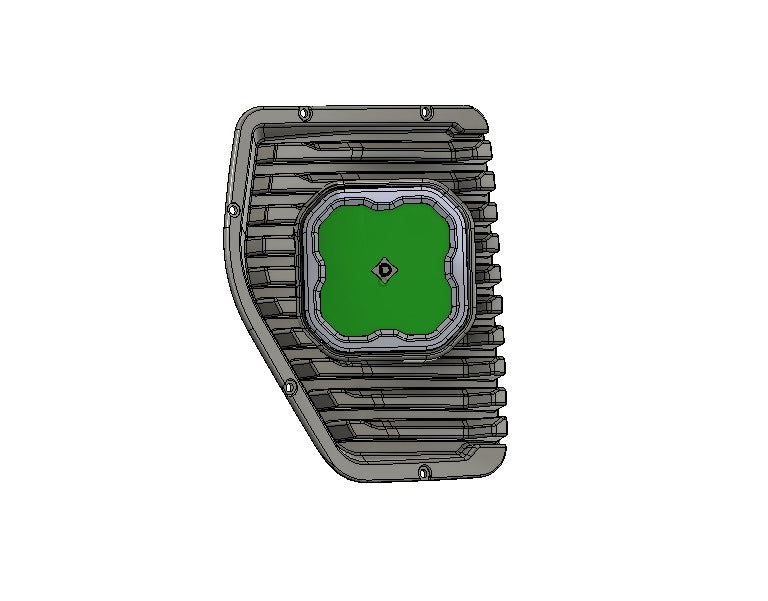 2019-2022 GMC Sierra 1500 SLE DDSS3 Led vent cover (ASA Matte Black)