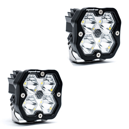 2019-2022 GMC Sierra 1500 Led vent cover (ASA Matte Black) + Baja Designs Squadron Sport 2.0